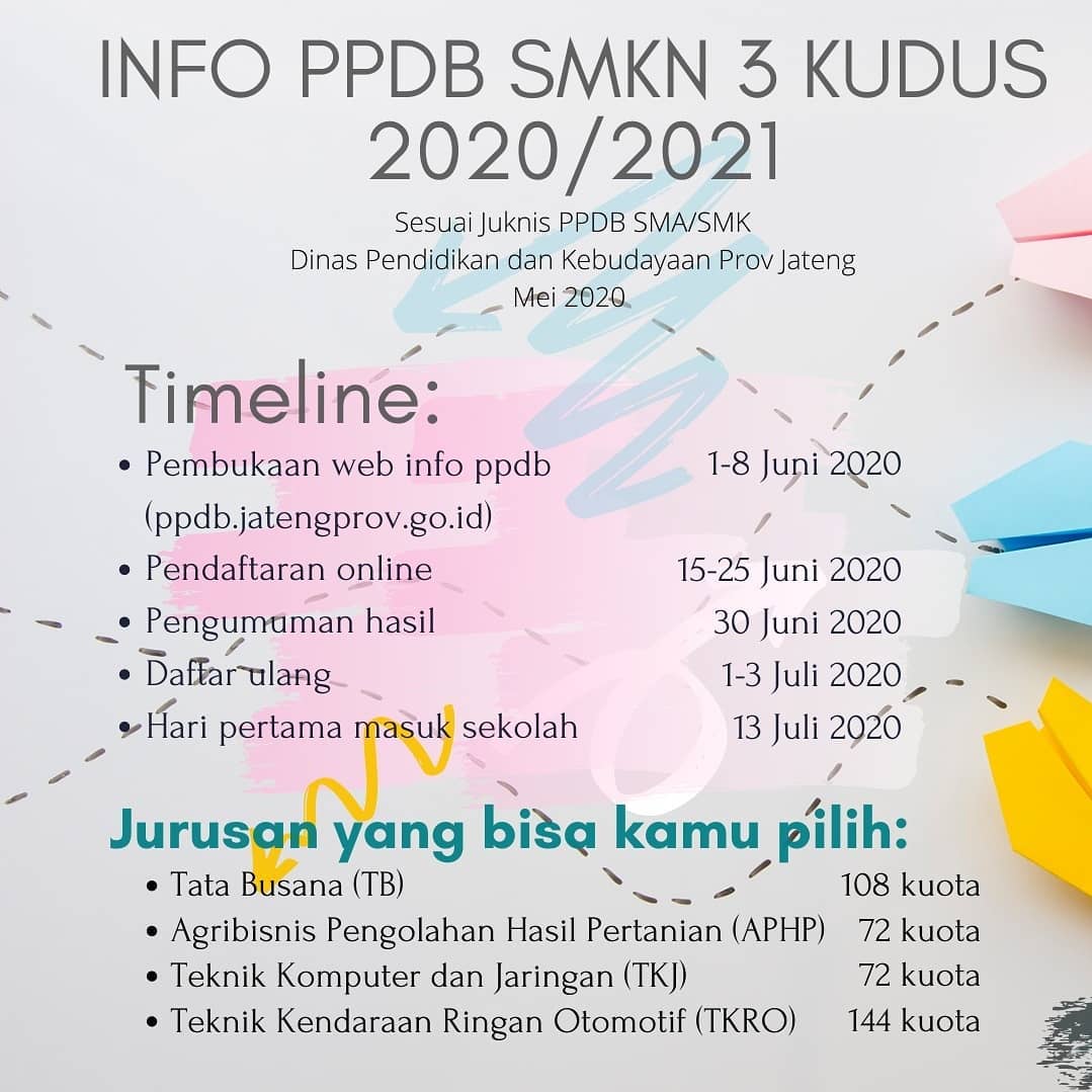 Informasi PPDB SMK sesuai Juknis Dinas Pendidikan dan Kebudayaan